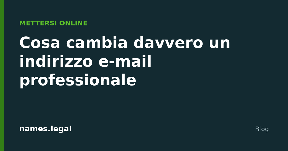 O que muda mesmo um endereço de e-mail profissional